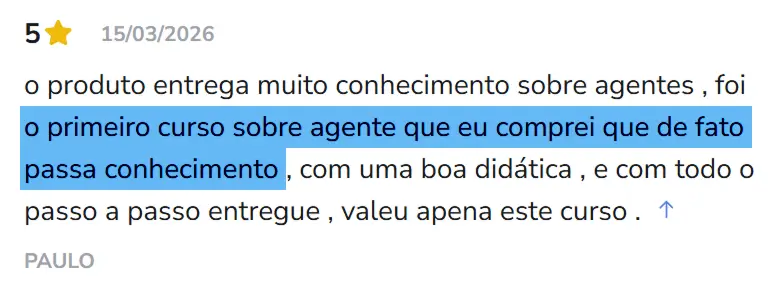 Feedback de aluno — Paulo