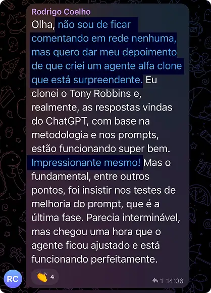 Feedback de aluno — Rodrigo Coelho