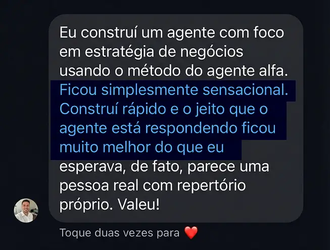Feedback de aluno — WhatsApp