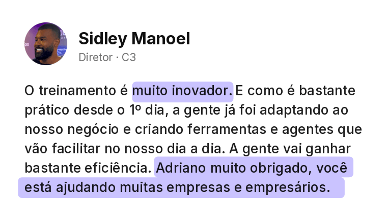 Depoimento de Sidley Manoel sobre a imersão